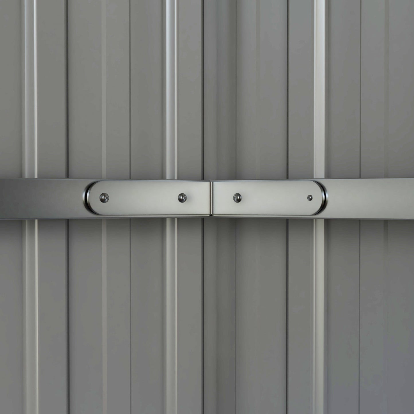 Outsunny 11' x 6' Metal Storage Shed with Lockable Door for Backyard, Garden, Lawn, Light Gray - 845-680V01LG