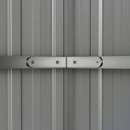 Outsunny 11' x 6' Metal Storage Shed with Lockable Door for Backyard, Garden, Lawn, Light Gray - 845-680V01LG