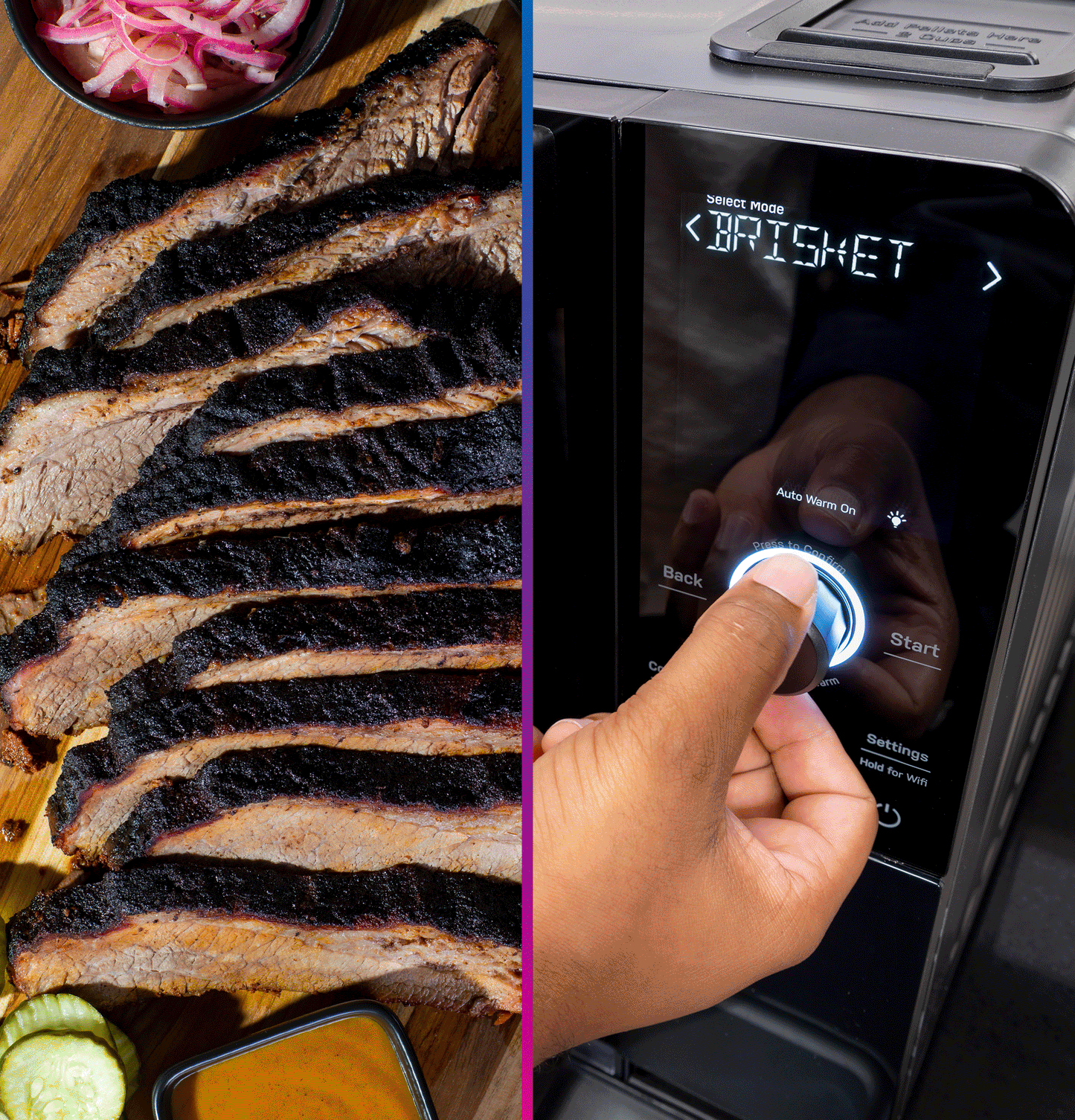 GE APPLIANCES P9SBAAS6VBB GE Profile™ Smart Indoor Pellet Smoker Black - P9SBAAS6VBB