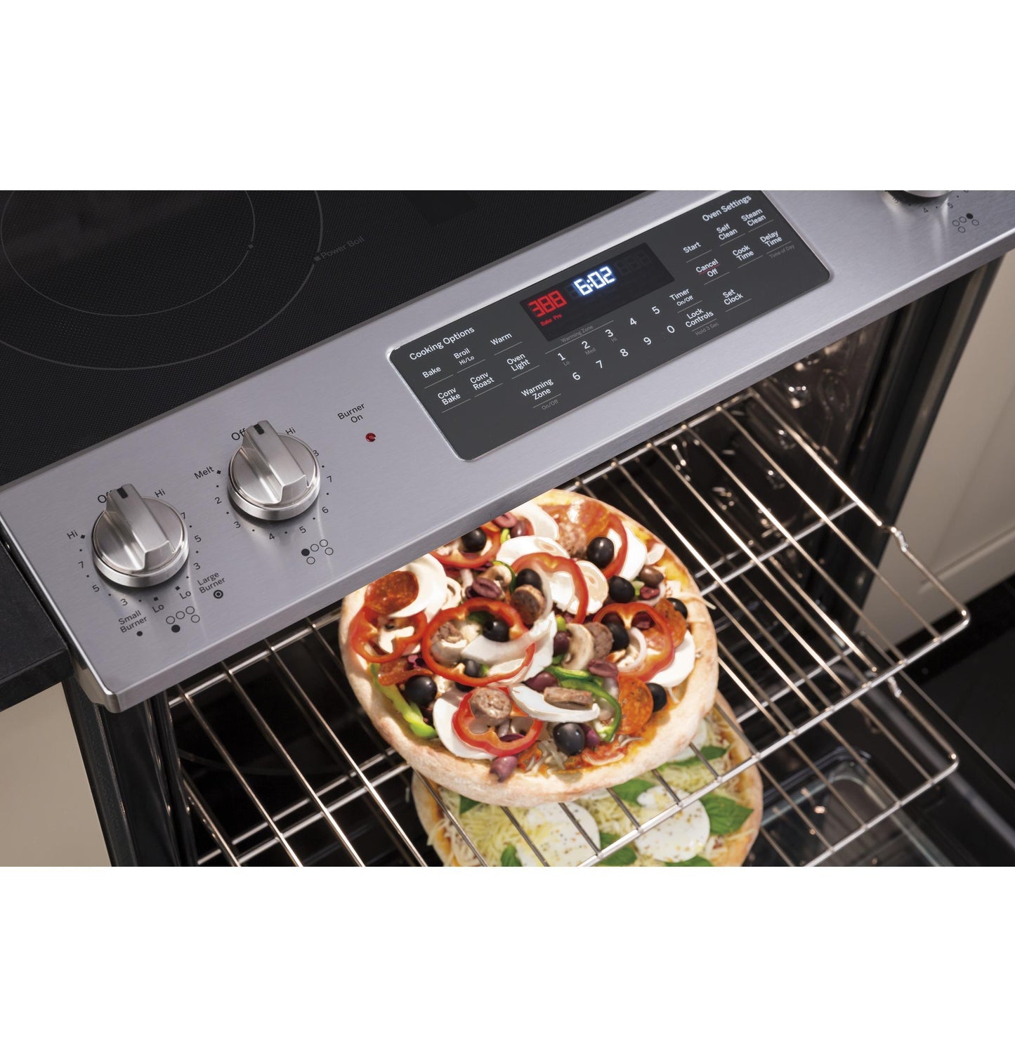 GE APPLIANCES GE Profile 30" Smart Slide-In Electric Double Oven Convection Fingerprint Resistant Range in Stainless Steel - PS960YPFS