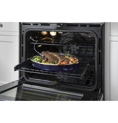 GE APPLIANCES GE Profile 30" Smart Slide-In Electric Double Oven Convection Fingerprint Resistant Range in Stainless Steel - PS960YPFS