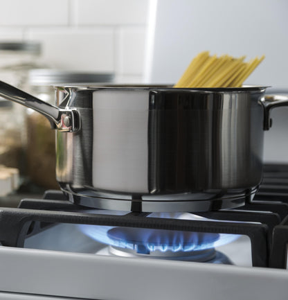 GE APPLIANCES GE 30" Free-Standing Gas Double Oven Convection Range in Stainless Steel - JGBS86SPSS