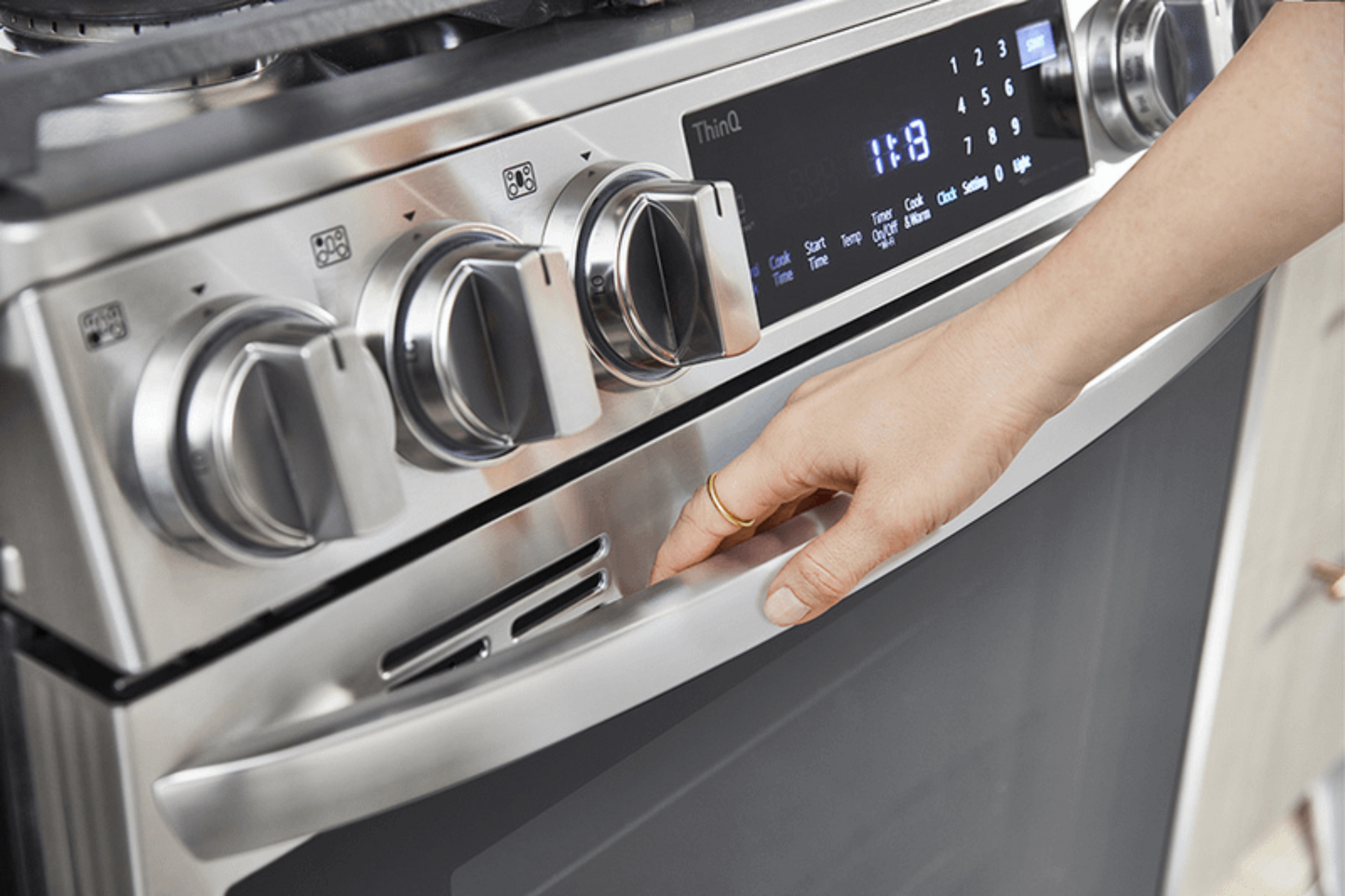 LG LSGL6337F 6.3 cu. ft. Smart Gas Slide-in Range with InstaView® ProBake Convection®, Air Fry, and Air Sous Vide in Stainless Steel - LSGL6337F