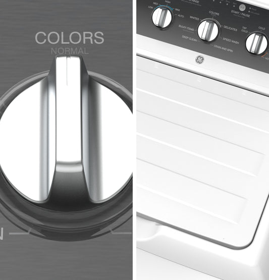 GE APPLIANCES GE 4.3 cu. ft. Capacity Washer with in Stainless Steel Basket,5-yr Limited Warranty White - GTW525ACWWB