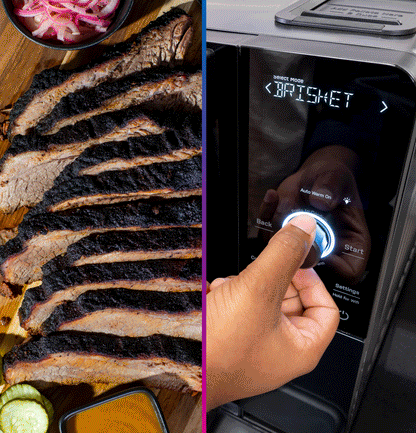 GE APPLIANCES P9SBAAS6VBB GE Profile™ Smart Indoor Pellet Smoker Black - P9SBAAS6VBB