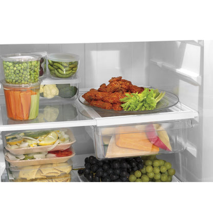 GE APPLIANCES 21.0 Cu. Ft. Bottom-Freezer Refrigerator in Stainless Steel - GDE21EYKFS