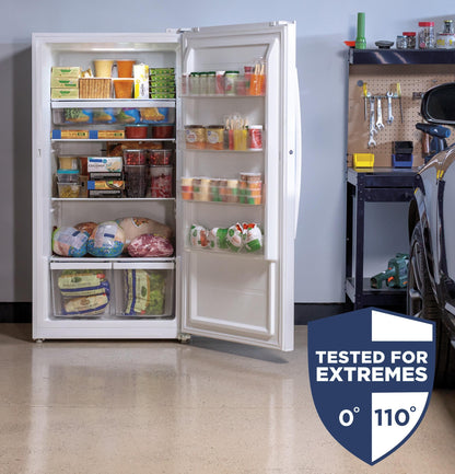 GE APPLIANCES 21.3 Cu. Ft. Frost-Free Garage Ready Upright Freezer White - FUF21SMRWW