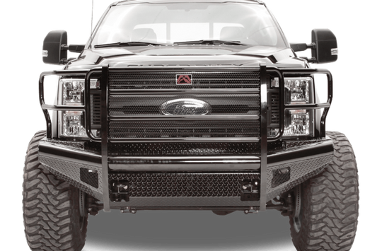 Fab Fours FS08-S1960-1 Ford F250/F350 Superduty 2008-2010 Black Steel Front Bumper with Full Guard