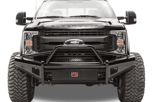 Fab Fours FS08-S1962-1 Ford F250/F350 Superduty 2008-2010 Black Steel Front Bumper with Pre-Runner Guard