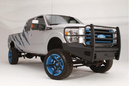 Fab Fours FS11-Q2560-1 Ford F450/F550 Superduty 2011-2016 Black Steel Elite Front Bumper Full Guard with Tow Hooks