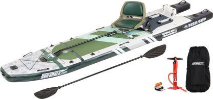 Sea Eagle FS1210K_FR 12'10" FishSUP 1210 Inflatable Fishing Paddleboard Swivel Seat Fishing Rig Package New - FS1210K_FR