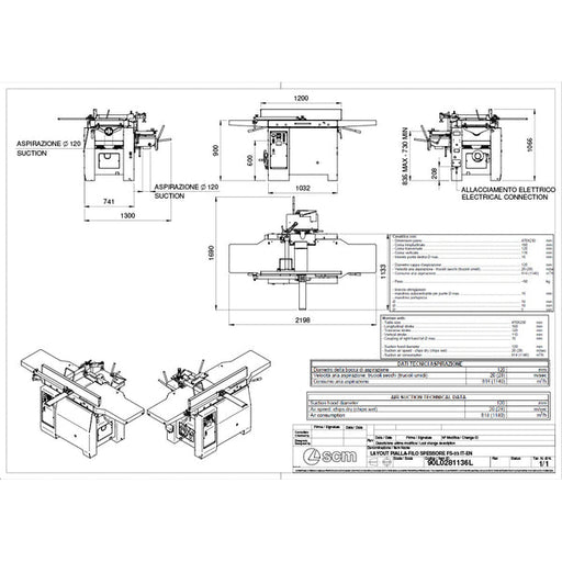 SCM Minimax Tersa Jointer/Planer 3-Phase - FS 41ES-T-3ph