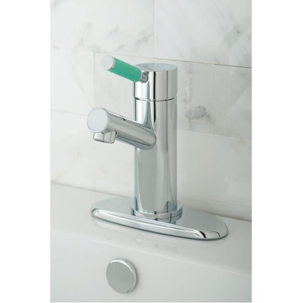 Kingston Brass Green Eden Single Handle Lavatory Faucet with Cover Plate