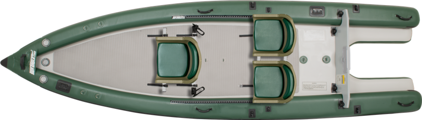 Sea Eagle FSK16K_SWC FishSkiff 16 Inflatable Fishing Boat 2 Person Swivel Seat Canopy Package New - FSK16K_SWC
