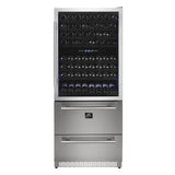 Forno 30 in. 144 Bottle & 200 Can Triple Zone Wine Cooler, FWCDR6661-30S