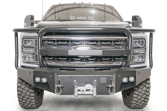 Fab Fours FS23-A5950-1 Ford F450/F550 Superduty 2023-2024 New Premium Front Bumper Winch Ready with Full Guard