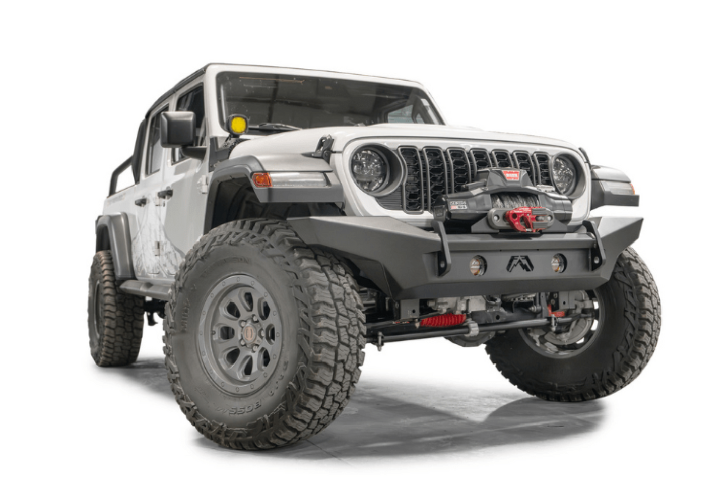 Fab Fours Lifestyle Winch Bumper JL24-B5051-1 3/4th Width Front Bumper No Guard 2018-2025 Jeep Wrangler JL