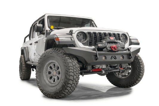 Fab Fours Lifestyle Winch Bumper JL24-B5051-1 3/4th Width Front Bumper No Guard 2018-2025 Jeep Wrangler JL
