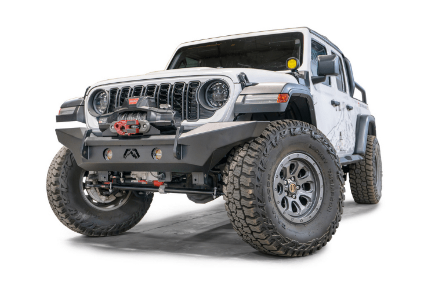 Fab Fours Lifestyle Winch Bumper JL24-B5051-1 3/4th Width Front Bumper No Guard 2020-2025 Jeep Gladiator JT