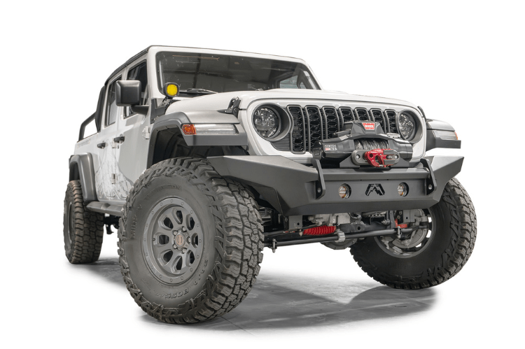 Fab Fours Lifestyle Winch Bumper JL24-B5051-1 3/4th Width Front Bumper No Guard 2020-2025 Jeep Gladiator JT