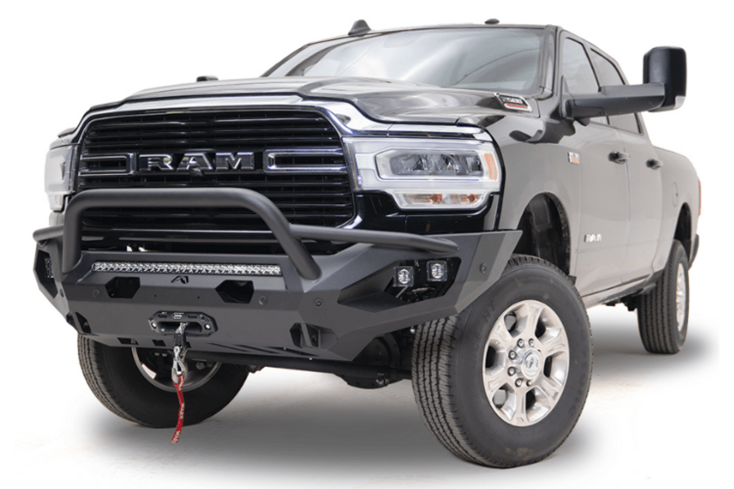 Fab Fours DR10-X2952-1 Dodge Ram 2500/3500 2010-2018 Matrix Front Bumper Winch Ready Pre-Runner Guard