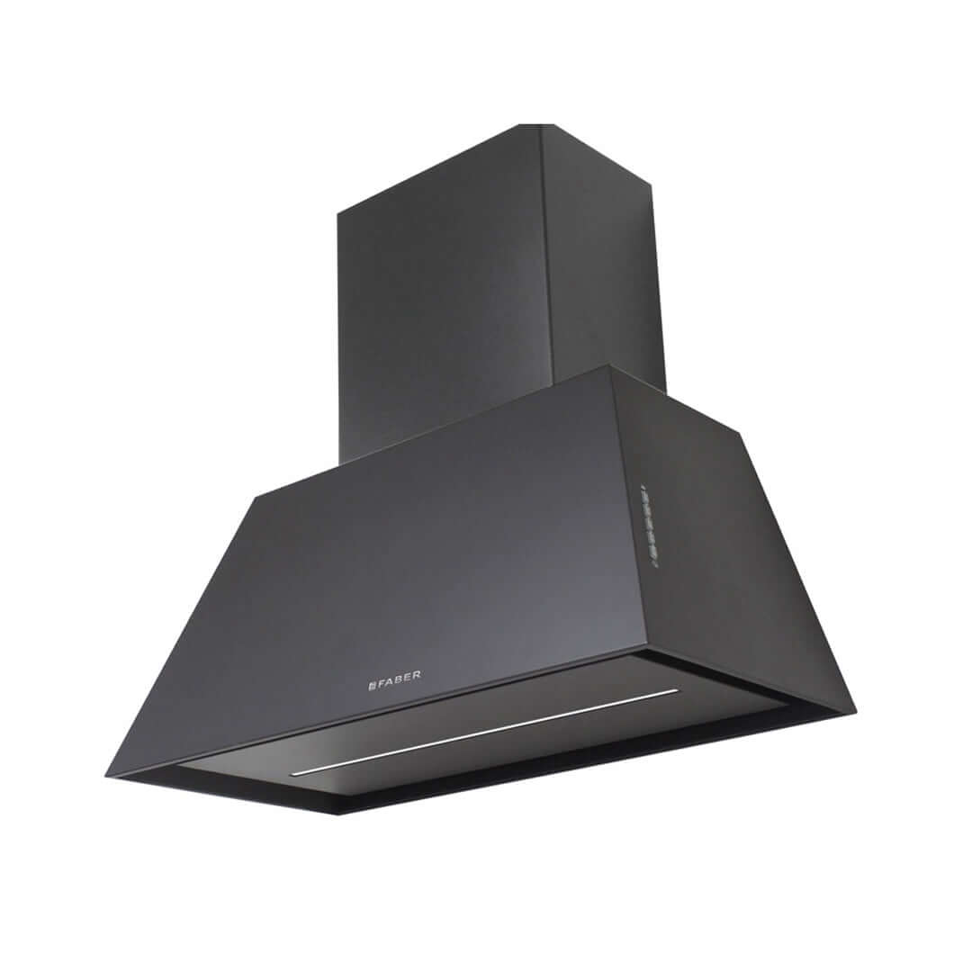 Faber Chloe Wall Mount Range Hood In Matte Black With Size Options - CHLO28BK600c