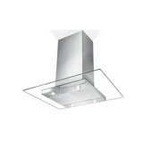 Faber Glassy Isola 36" Island Mount Range Hood In Stainless Steel - GLASIS36SSV