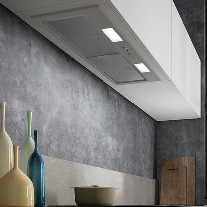 Faber Inca Smart Gray Range Hood Insert with Size Options in Stainless Steel - INSM21GR240