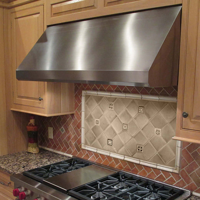 Faber Maestrale 10 Wall Mount Range Hood With Size Options In Stainless Steel