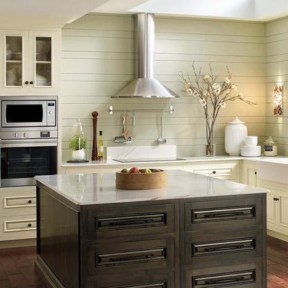 Faber Tender Wall Mount Range Hood with Size Options in Stainless Steel - TEND30SSV