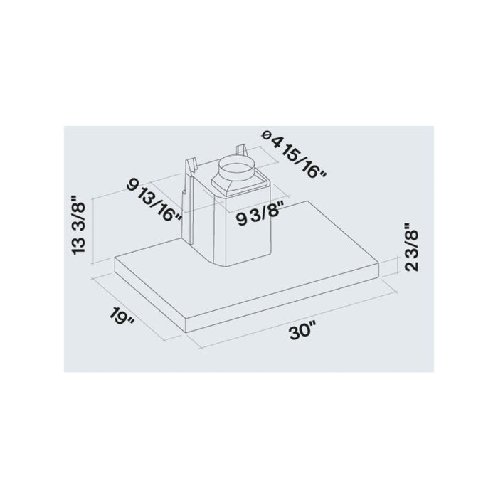 Falmec Mercurio 30 in. 280 CFM Under Cabinet Range Hood in Stainless Steel - FPMEU30B3SS