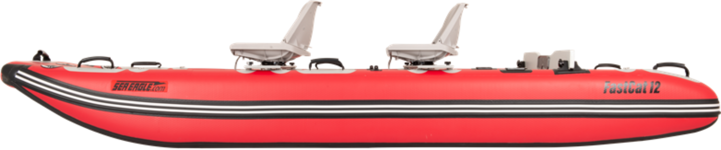 Sea Eagle FASTCAT12K_SWC Catamaran Inflatable Boat Swivel Seat Canopy Package New - FASTCAT12K_SWC