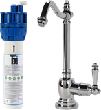 AquaNuTech Filtration System Combo with Traditional Hook Spout Cold Water Faucet New - FL-C2100-CH