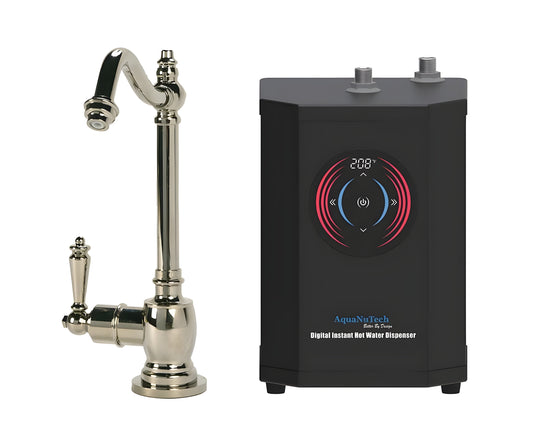 AquaNuTech Digital Instant Hot Water Dispenser with Hot Only Hook Spout Faucet New - HT-H2100-CH