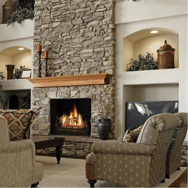 Napoleon Fireplaces Fiberglow Vent Free Gas Log Set with Burner, Natural Gas, Napoleon, 18", GVFL18N