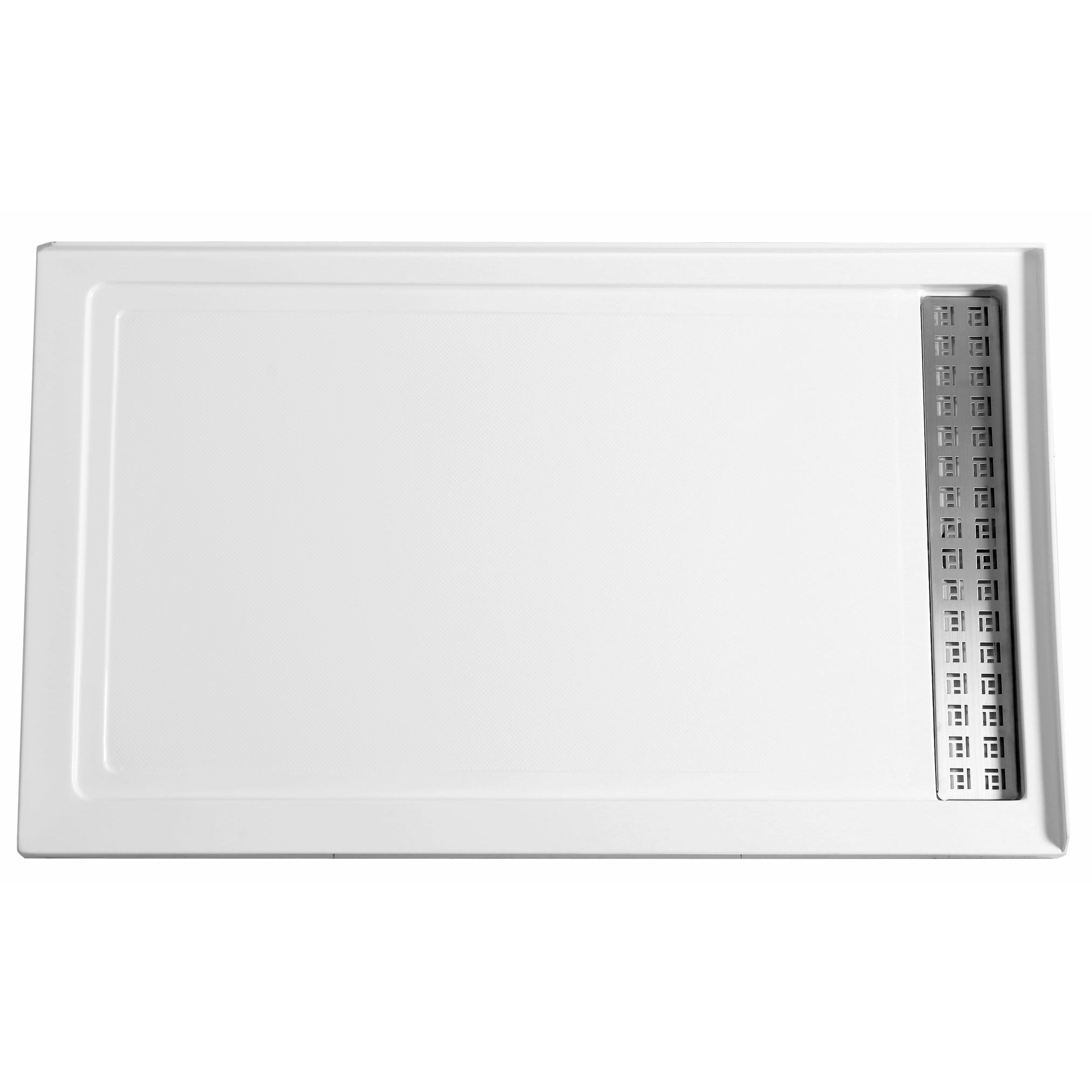 Anzzi Field Series 60 in. x 36 in. Shower Base in White SB-AZ012WR - SB-AZ012WR