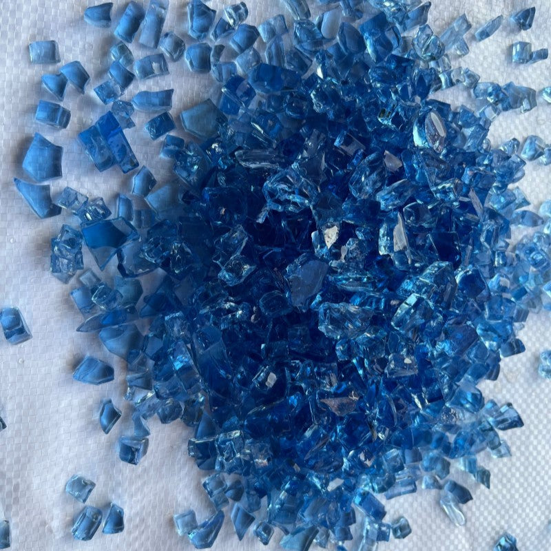 Fire Glass Caribbean Blue 
