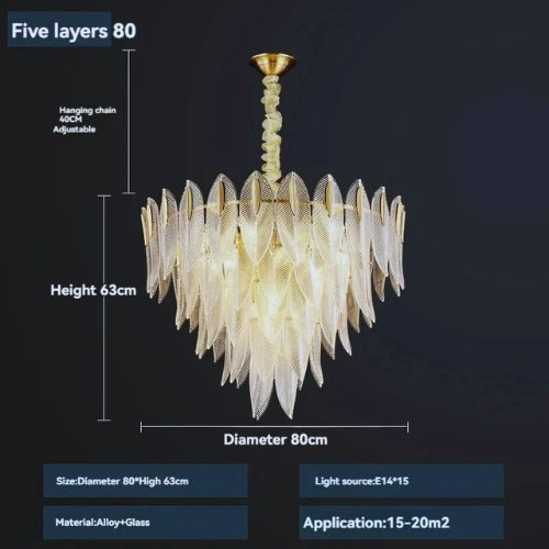 Luxury Feather Crystal Chandelier Lamp - Procure Décor