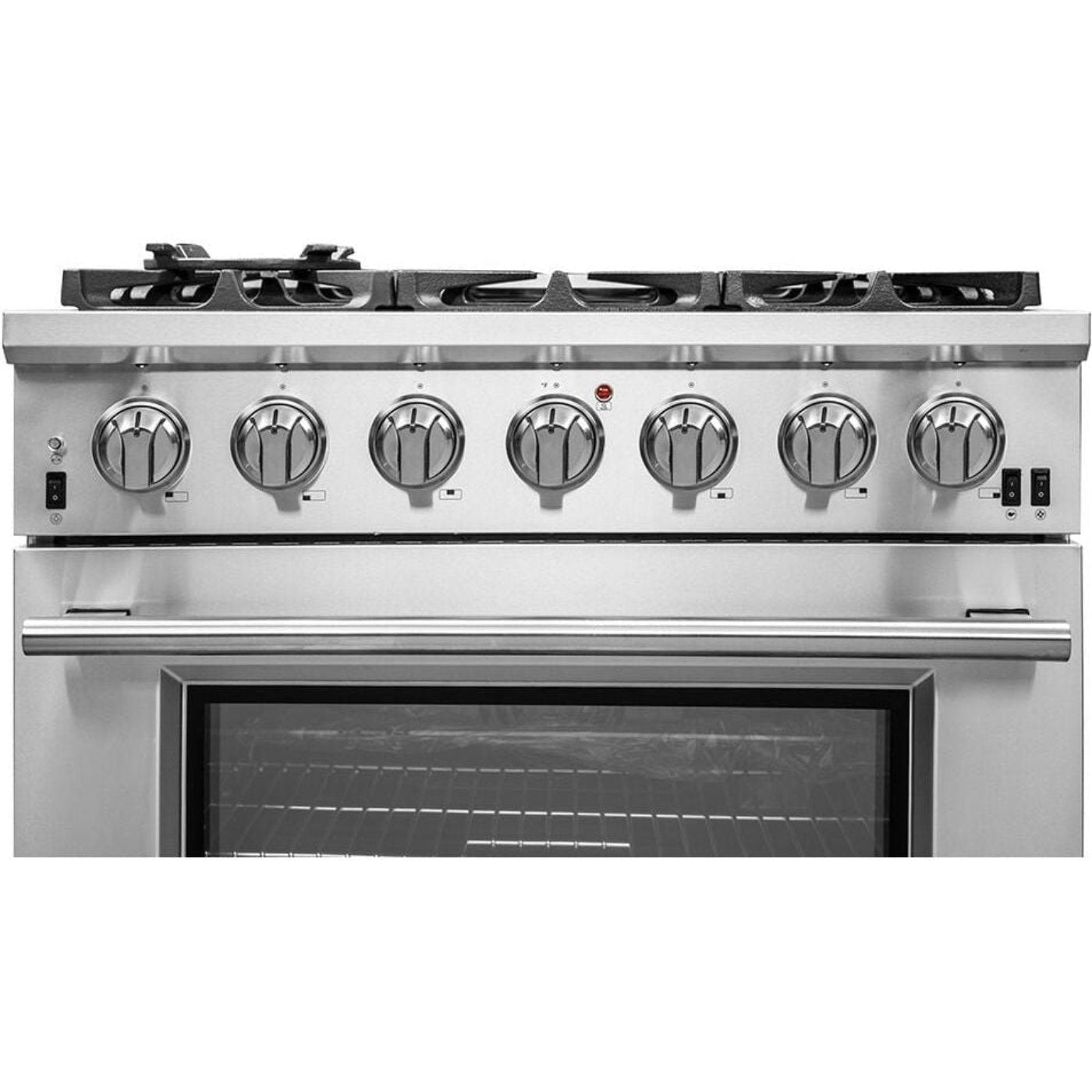 Forno Appliance Package - 36 Inch Gas Burner/Electric Oven Pro Range, Wall Mount Range Hood, Microwave Drawer, AP-FFSGS6187-36-W-3