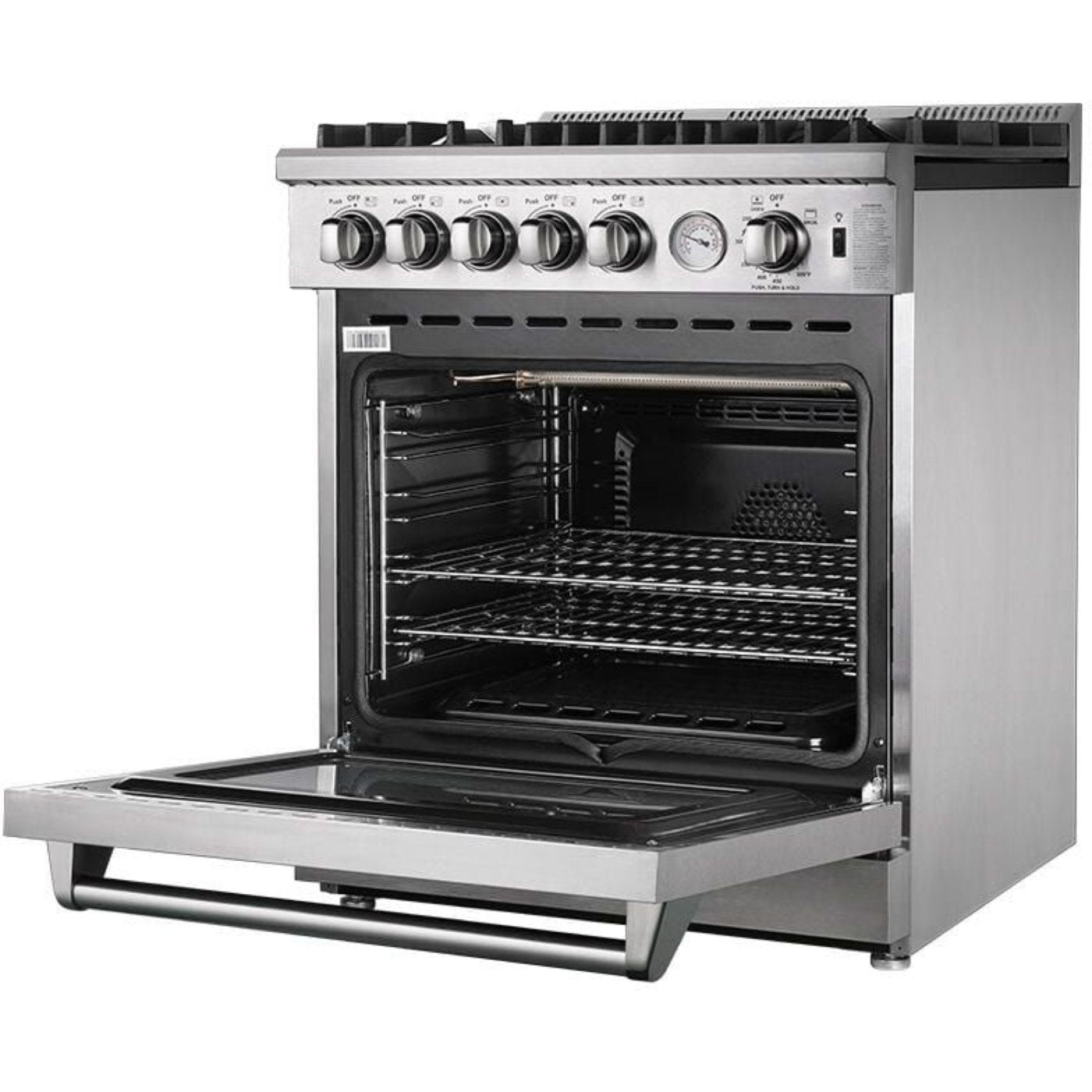 Forno Appliance Package - 30 Inch Gas Range, Wall Mount Range Hood, Microwave Drawer, AP-FFSGS6275-30-W-3