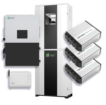 Aims Power  Hybrid Power Kit | 8kW 120/240 Output 48VDC - 16.2kWh System Bundle | Envy8 Hybrid Inverter + 3 x eFlex Max Lithium Battery | Guardian Battery Monitor | Flex Tower - Envy8+3eFlexMax+Guardian+FlexTower