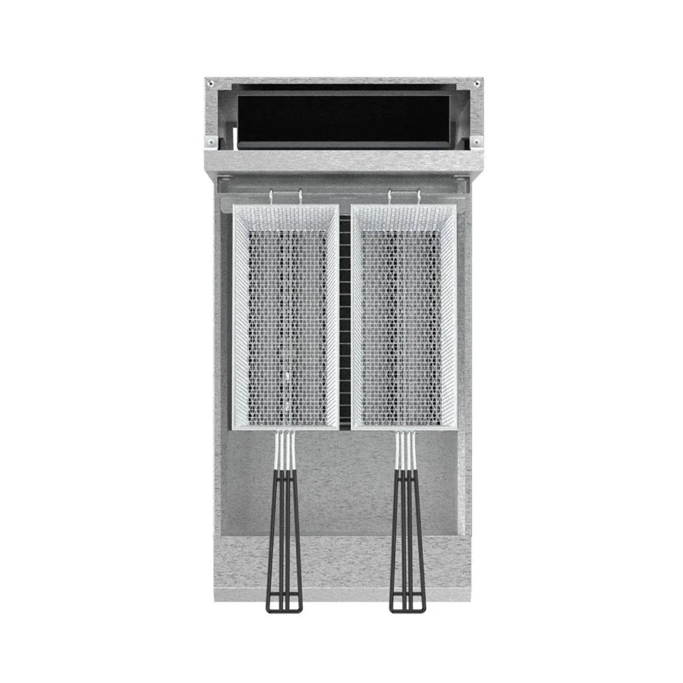 Serv-Ware SGF-40N 15.5” Stainless Steel 3 Tube Fryer, Natural Gas, 30,000 BTU/H - SGF-40N