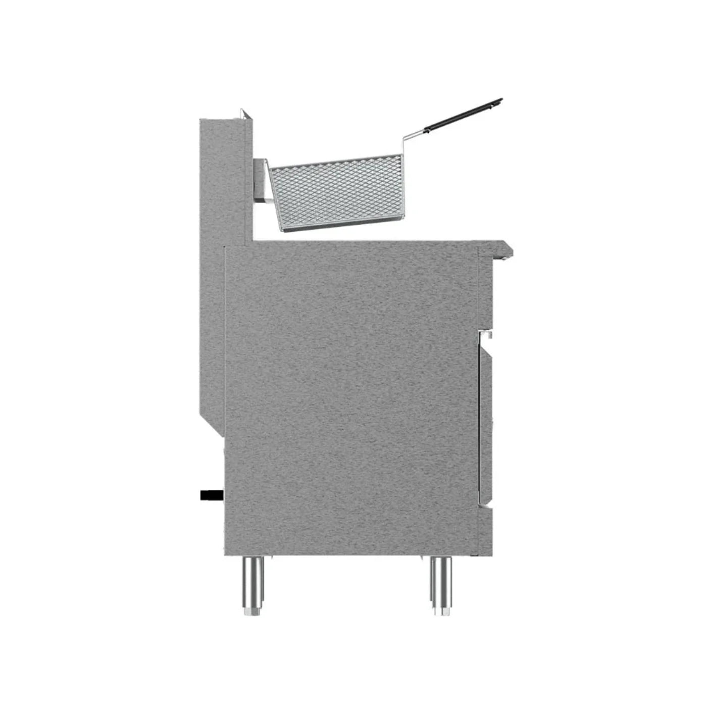 Serv-Ware SGF-40N 15.5” Stainless Steel 3 Tube Fryer, Natural Gas, 30,000 BTU/H - SGF-40N