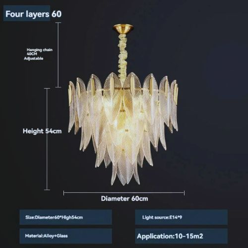Luxury Feather Crystal Chandelier Lamp - Procure Décor