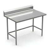 Winholt 30" x 72" All Welded Stainless Steel Knock-Down Table with Backsplash - DTBB-3072-HKD