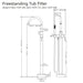 Pulse Freestanding Tub Filler with Diverter 3021-FSTF