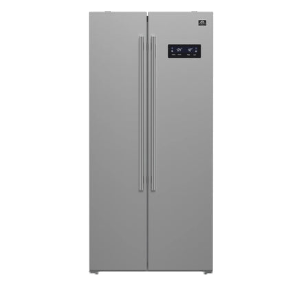 FORNO 33-Inch Side-by-Side Refrigerator, 15.6 cu.ft, in Stainless Steel  - FFRBI1805-33SB