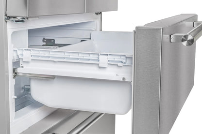 Forno 36-Inch Moena French Door Refrigerator - 19 cu.ft with Double Freezer Drawer and Ice Maker FFRBI1820-36SB -