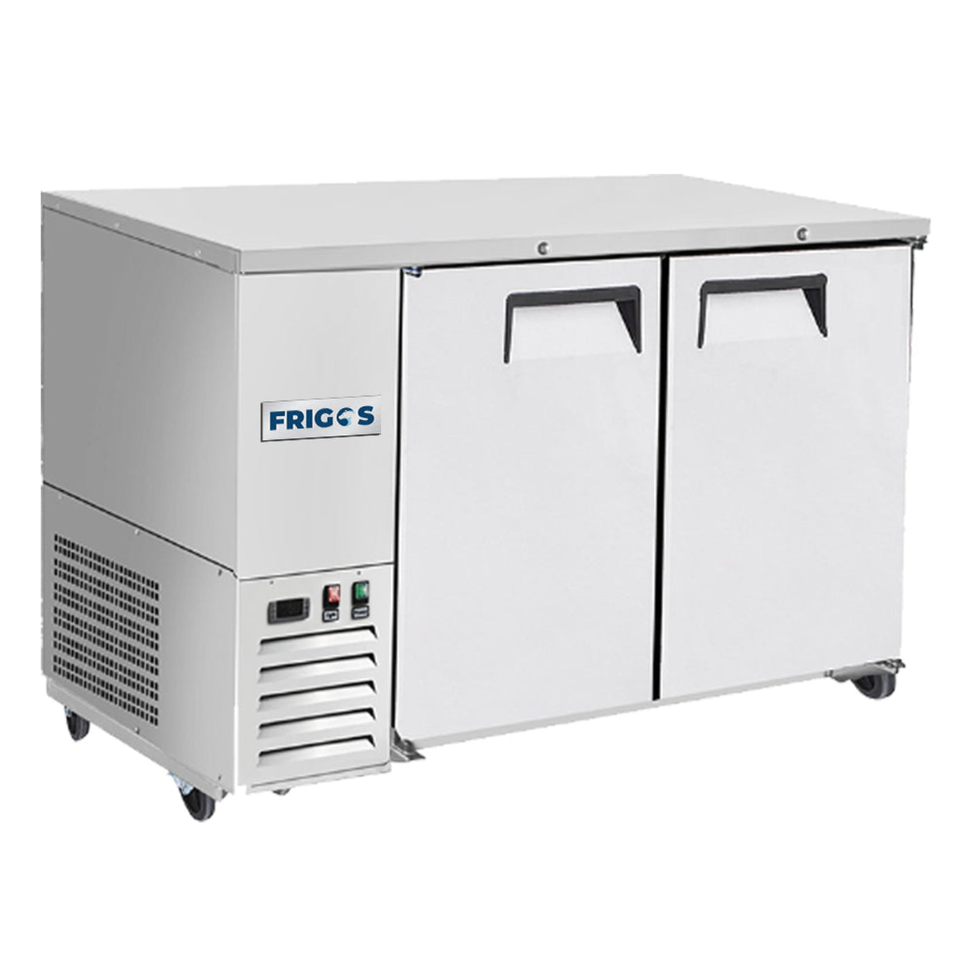 Frigos 58" Two Solid Door Stainless Steel Back Bar Refrigerator - FGA-BBR-2D-59