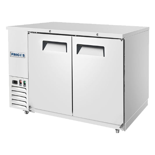 Frigos 58" Two Solid Door Stainless Steel Back Bar Refrigerator - FGA-BBR-2D-59